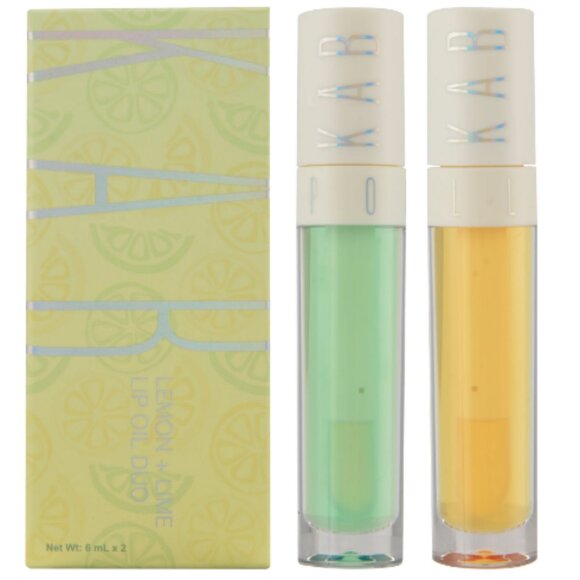 New! KAB COSMETICS Lemon + Lime Lip Oil Duo - Picture 1 of 6